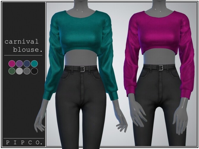 Sims 4 Carnival blouse by Pipco at TSR