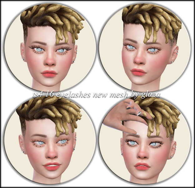 Sims 4 16 eyelashes at All by Glaza