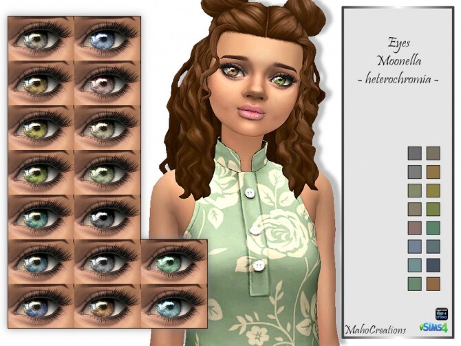 Sims 4 Eyes Moonella Heterochromia by MahoCreations at TSR