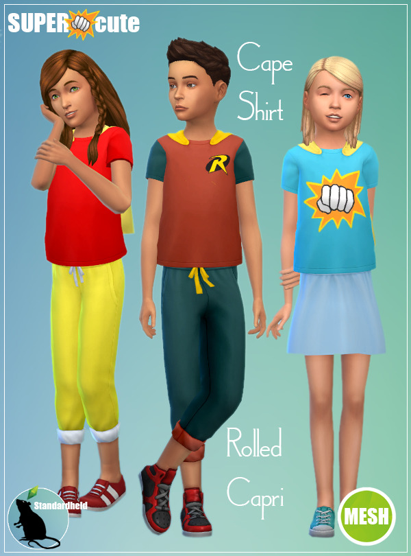 Sims 4 SUPERcute Clothing Set at Standardheld
