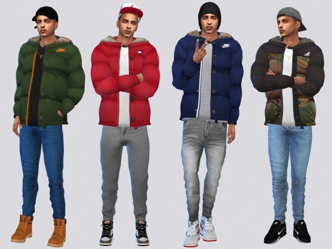 Sims 4 Bronx Puff Windbreaker by McLayneSims at TSR