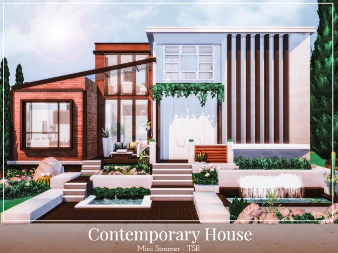 Sims 4 Contemporary House by Mini Simmer at TSR