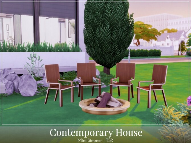 Sims 4 Contemporary House by Mini Simmer at TSR