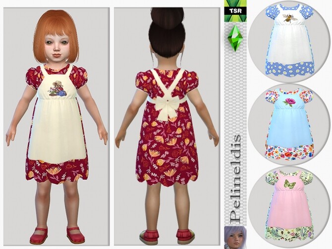 Sims 4 Toddler Girls Sundays Best by Pelineldis at TSR