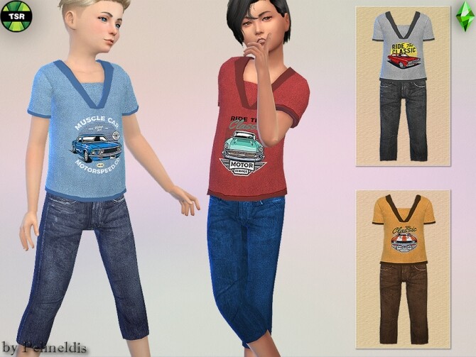 Sims 4 Boys Outfit Cars by Pelineldis at TSR