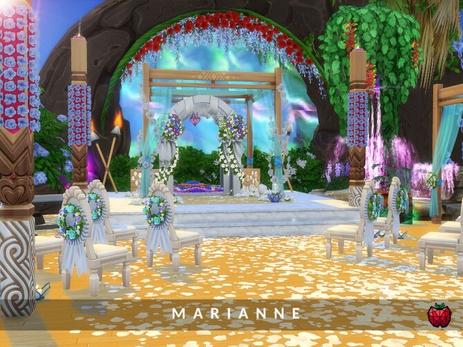 Sims 4 Marianne wedding venue by melapples at TSR