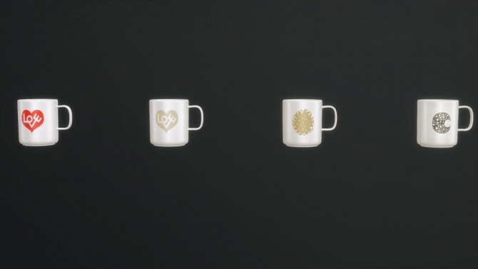 Sims 4 COFFEE MUGS COLLECTION at Meinkatz Creations