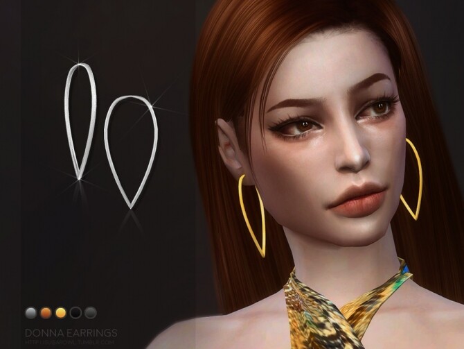 Sims 4 Donna earrings by sugar owl at TSR