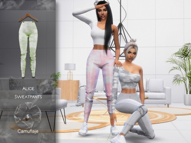 Sims 4 Alice Sweatpants by Camuflaje at TSR