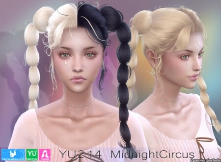 YU214 MidnightCircus hair (P) at Newsea Sims 4