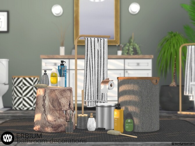 Sims 4 Erbium Bathroom Decorations by wondymoon at TSR