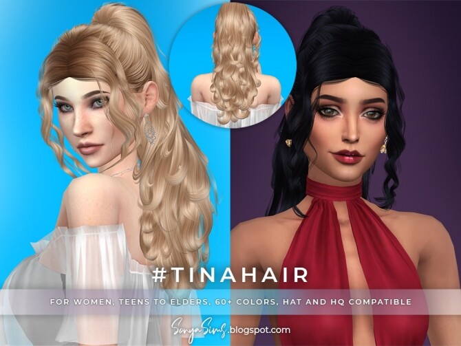 Sims 4 TAYNARA & TINA Hairs at Sonya Sims