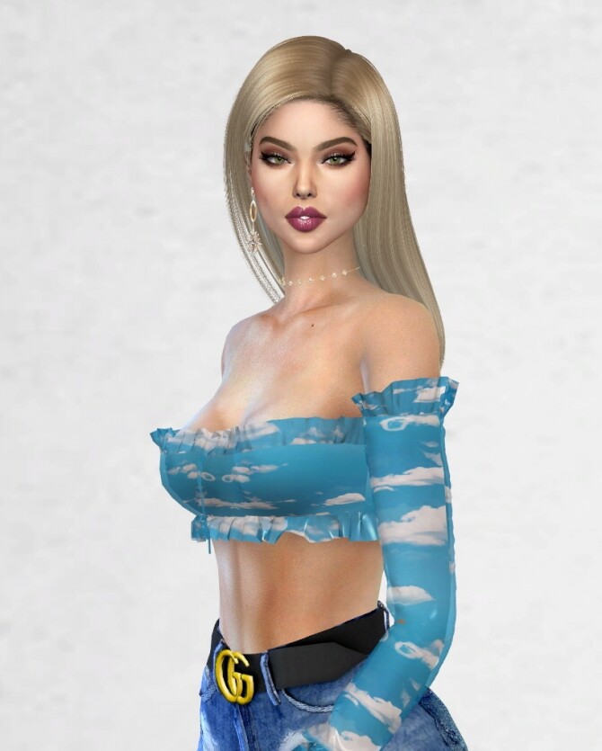 Sims 4 Top by Sayumi Ruchell at Ruchell Sims