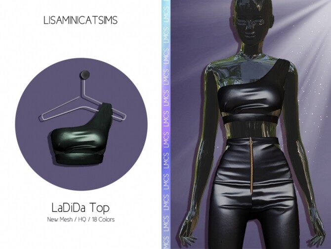 Sims 4 LMCS LaDiDa Top by Lisaminicatsims at TSR