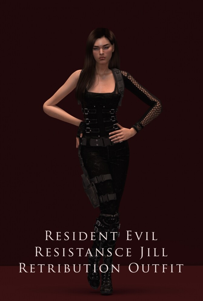 Sims 4 Resistance Jill Retribution Outfit at Astya96