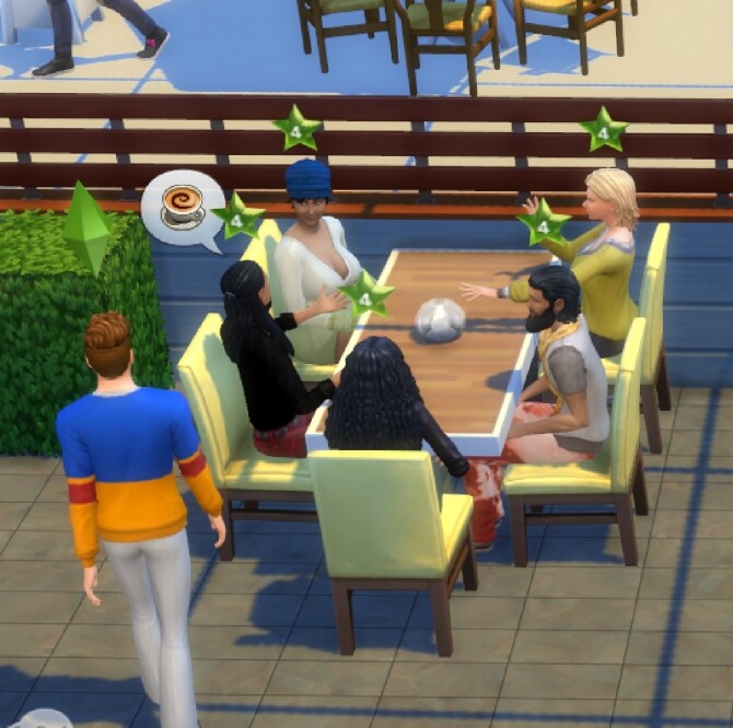 Sims 4 Restaurant Groups Diners of 4, 5 and 6 by spgm69 at Mod The Sims
