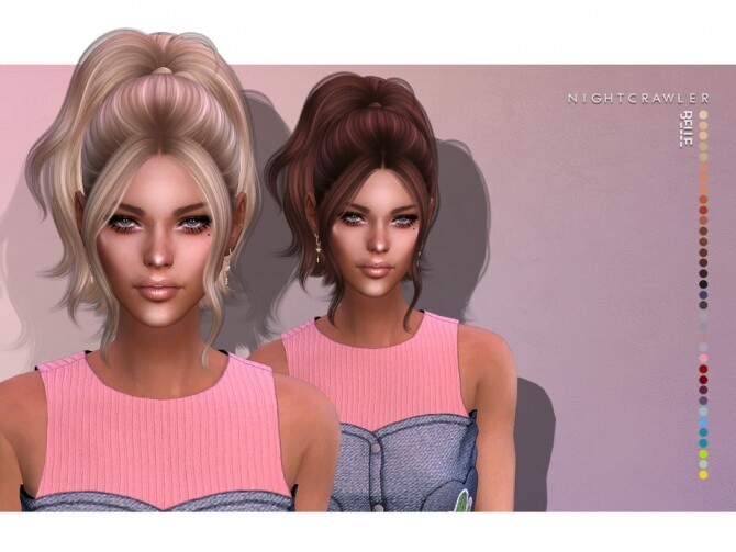Sims 4 Belle hair by Nightcrawler Sims at TSR