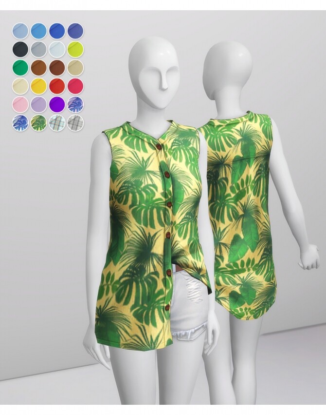 Sims 4 Cool Breeze Shirt V2 at Rusty Nail