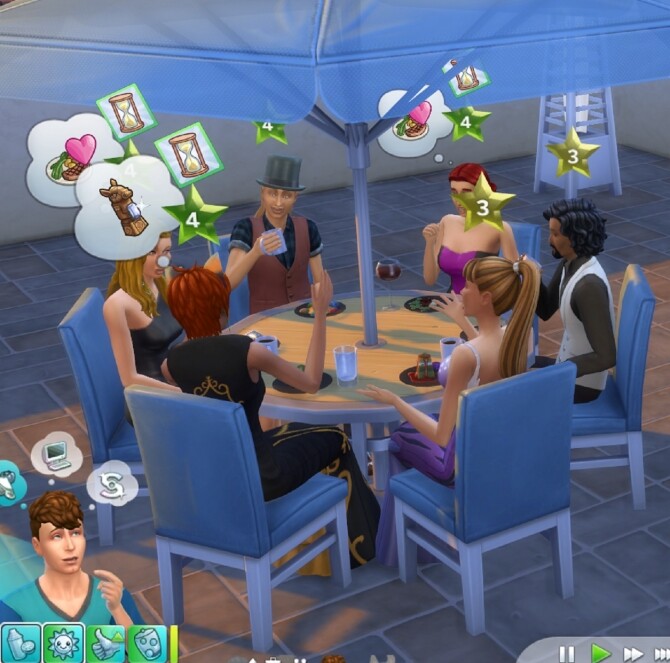 Sims 4 Restaurant Groups Diners of 4, 5 and 6 by spgm69 at Mod The Sims