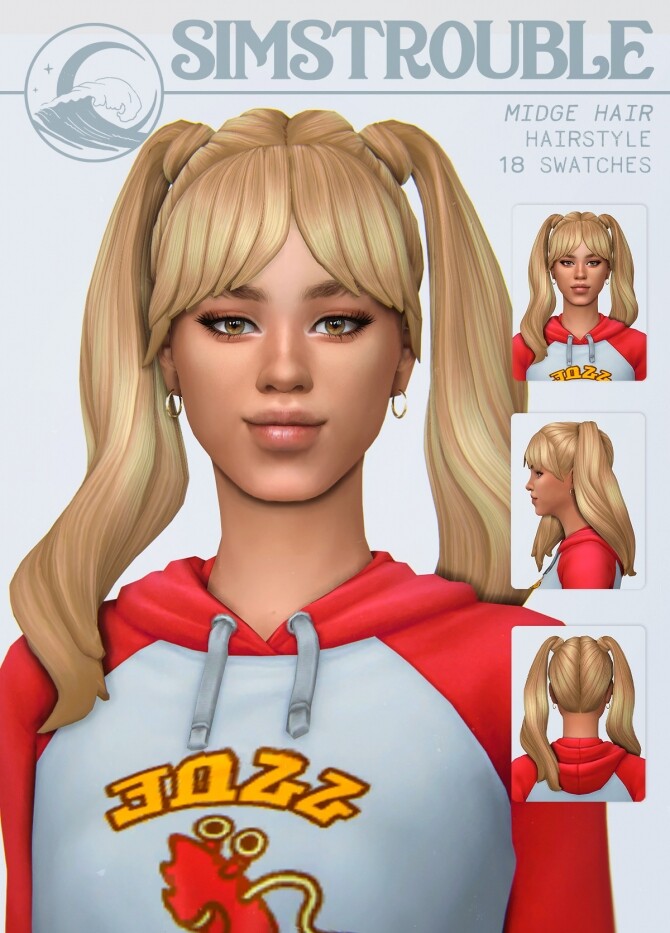 Sims 4 MIDGE hair at SimsTrouble