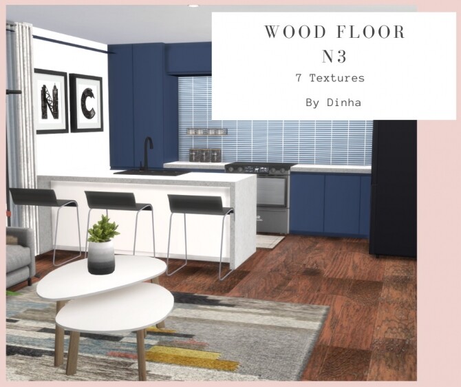Sims 4 Wood Floor N3 at Dinha Gamer