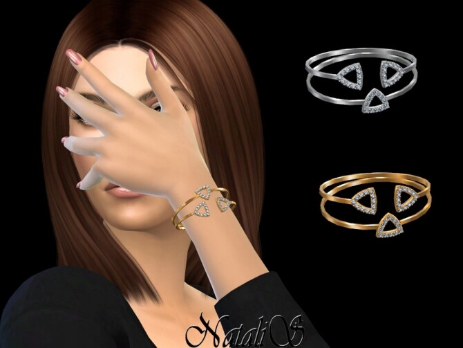 Sims 4 Open triangle halo bracelets by NataliS at TSR