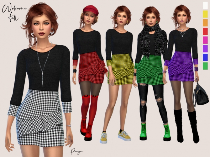 Welcome Fall outfit by Paogae at TSR » Sims 4 Updates