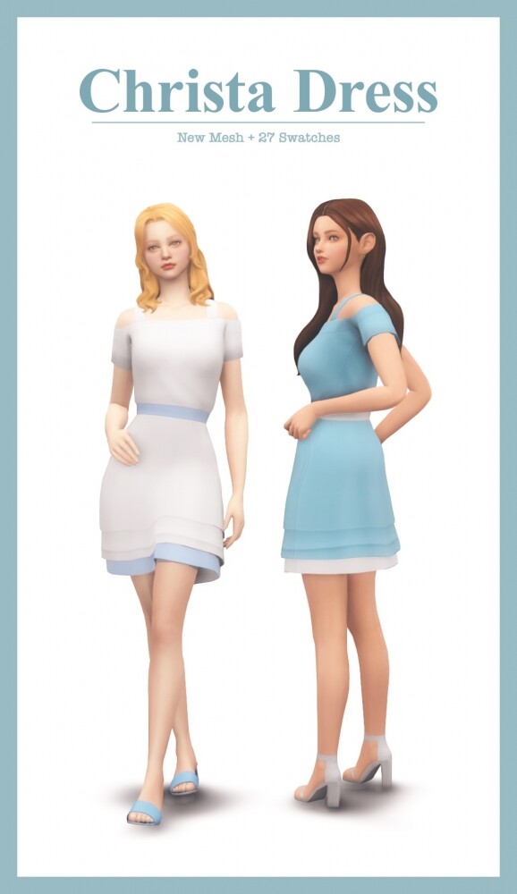 Sims 4 Christa Dress at Sims4Nicole