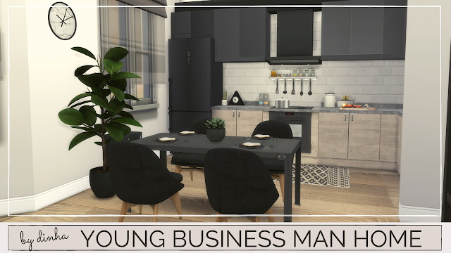 Sims 4 YOUNG BUSINESS MAN HOME at Dinha Gamer