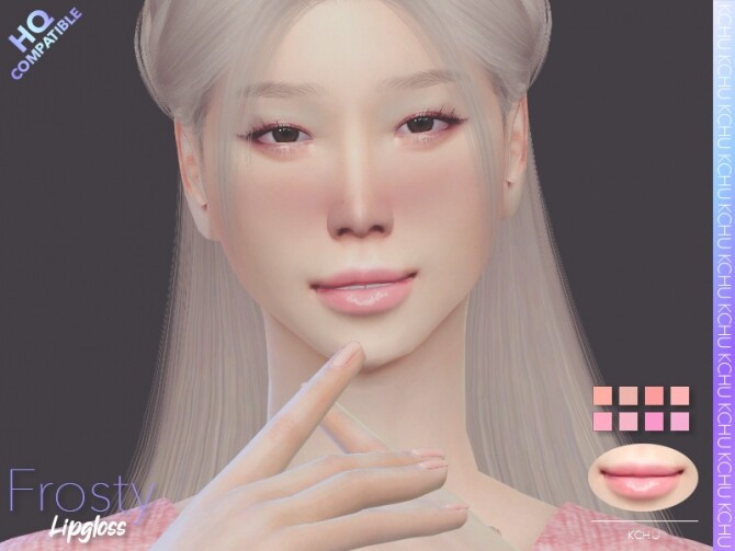 Sims 4 Lipgloss Frosty HQ AF by Kiminachu at TSR