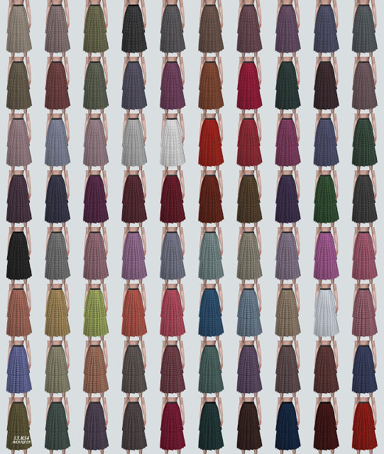 Sims 4 Pleats 22 Long Skirt at Marigold
