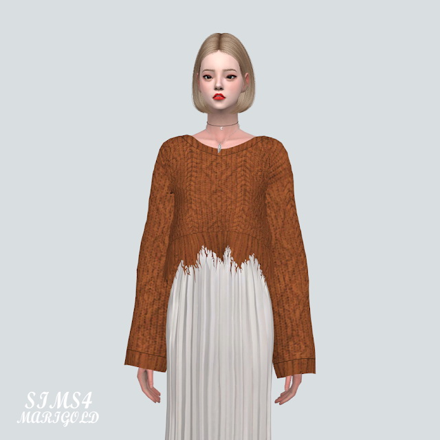 Sims 4 Rough Sweater V2 at Marigold