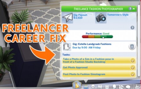 Freelancer career fix by Louisim-yt at Mod The Sims