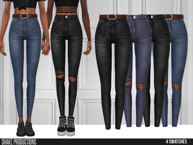 Sims 4 4  jeans set 527 by ShakeProductions at TSR