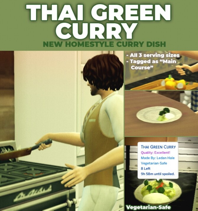 Sims 4 Thai Green Curry New Custom Recipe by RobinKLocksley at Mod The Sims