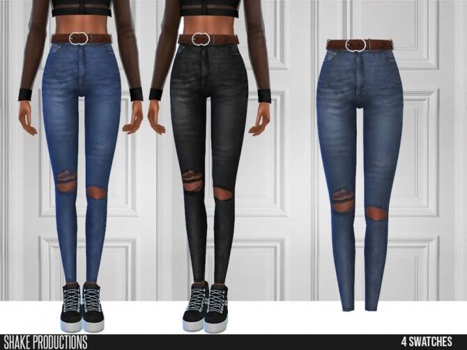 Sims 4 4  jeans set 527 by ShakeProductions at TSR