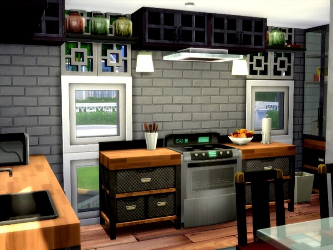 Sims 4 White retro suburbian by GenkaiHaretsu at TSR