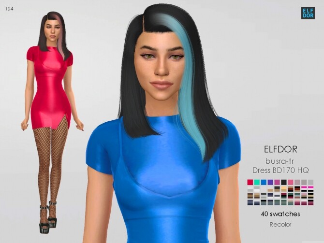 Sims 4 Busra tr Dress BD170 HQ RC at Elfdor Sims