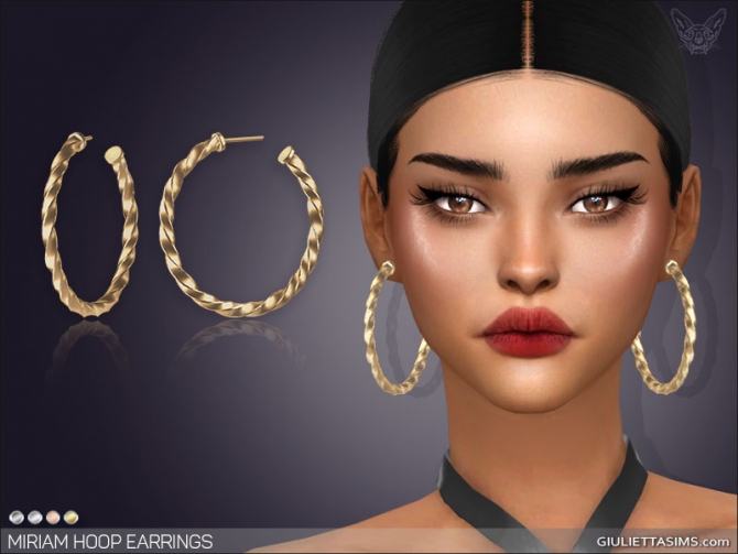 Miriam Hoop Earrings at Giulietta » Sims 4 Updates