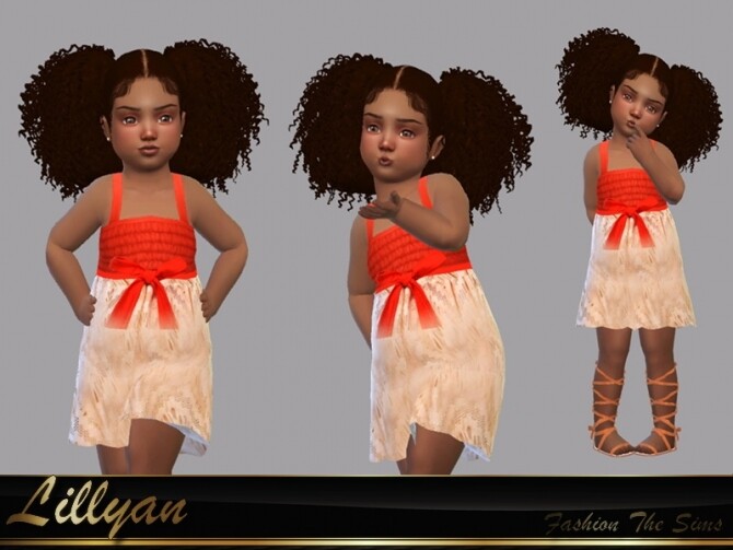 Sims 4 Moana inspired dress by LYLLYAN at TSR