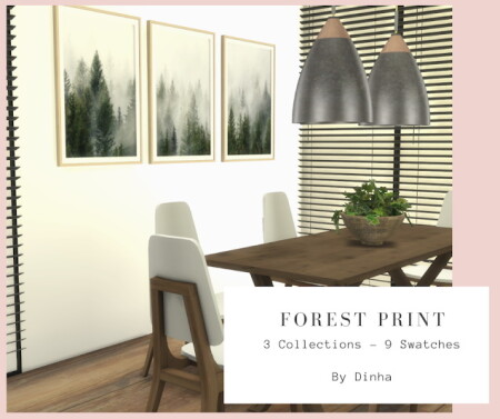 Forest Print 3 Collections 9 Swatches at Dinha Gamer
