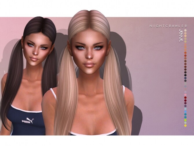 Sims 4 Jennie HAIR by Nightcrawler Sims at TSR