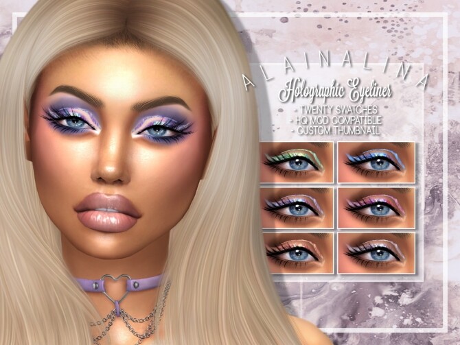 Sims 4 Holographic Eyeliner at AlainaLina