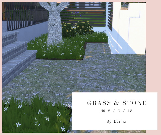 Sims 4 Grass & Stone Nº 8 / 9 / 10 at Dinha Gamer