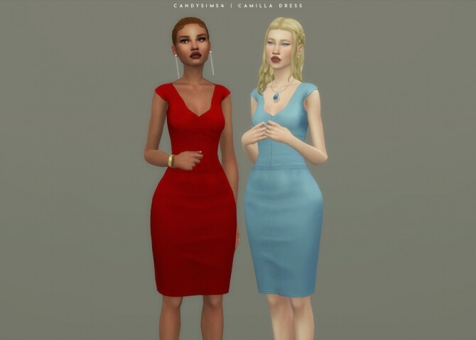 Sims 4 CAMILLA DRESS at Candy Sims 4