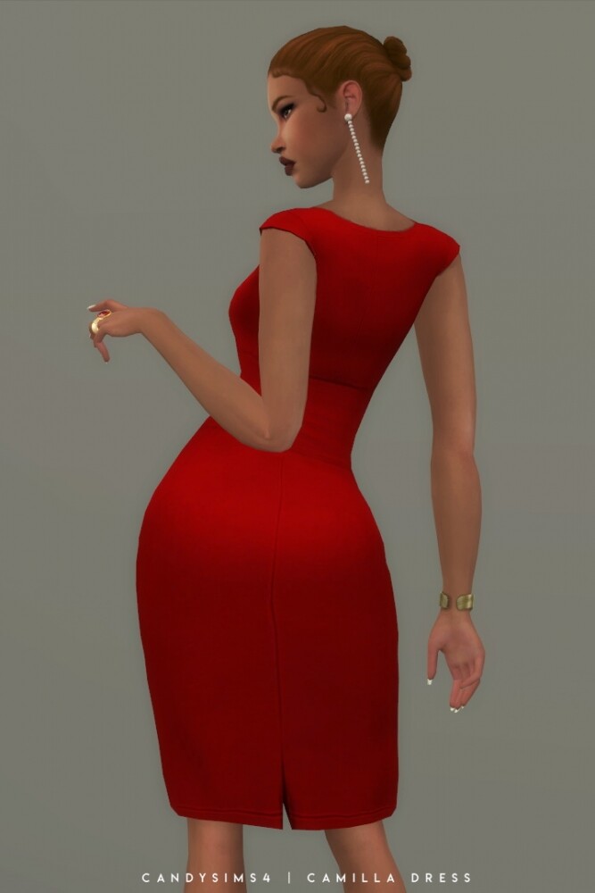 Sims 4 CAMILLA DRESS at Candy Sims 4