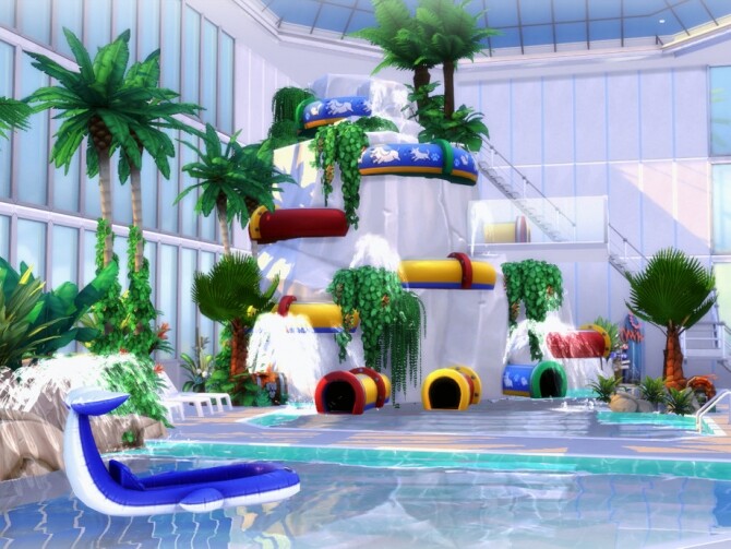 Sims 4 Shopping Mall + Indoor Waterpark by Summerr Plays at TSR