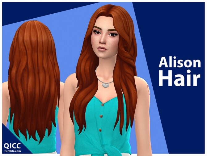 Sims 4 Alison Hair by qicc at TSR