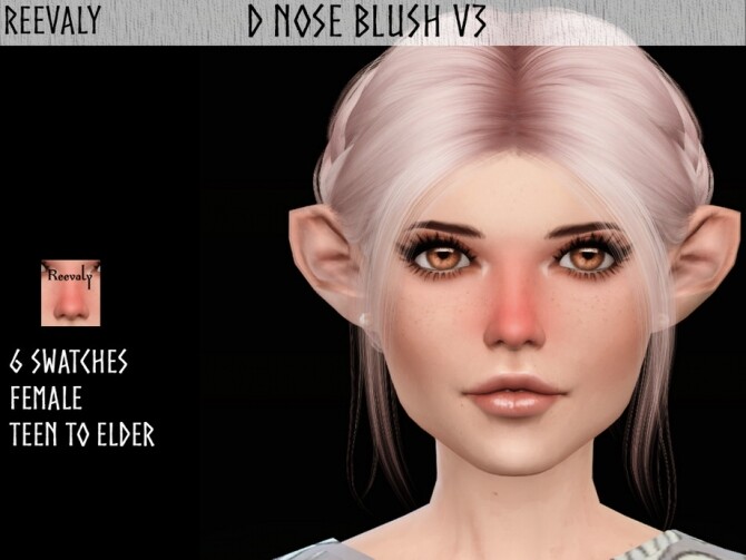 Sims 4 D Nose Blush V3 by Reevaly at TSR