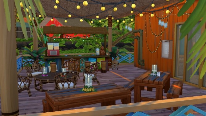 Sims 4 Vegetarian Restaurant by xmathyx at Mod The Sims